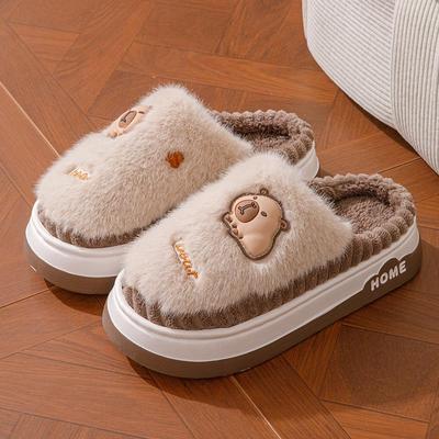 Plush Cotton Slippers for All: Non-slip, Warm, Soft Sole - Perfect for Women, Men, and Kids This Autumn/Winter