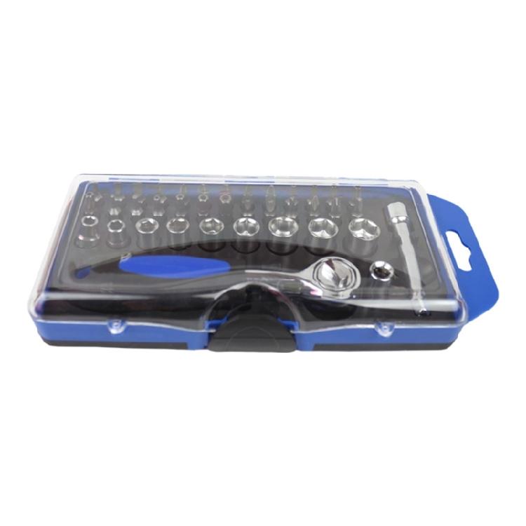 38 In 1 Combination Ratchet Socket Wrenches Electrical Tool Set Screw Driver