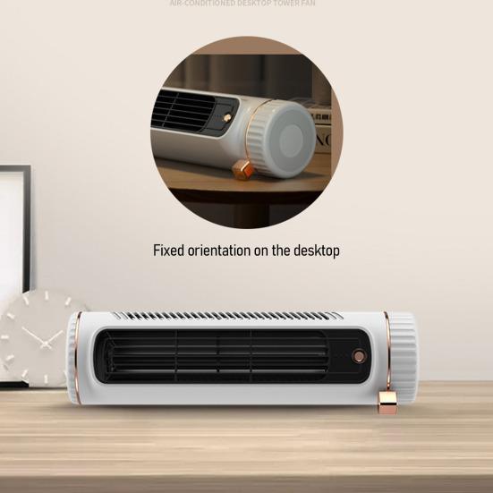 Quiet Tower Fan, Cordless Desktop Conditioner, Adjustable 3 Fan, Portable Air Speed Air Cooler, USB Rechargeable