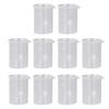 10PCS Glass Beaker Set Experiment Measuring Cup with Scale Teaching Equipment 25mL Capacity