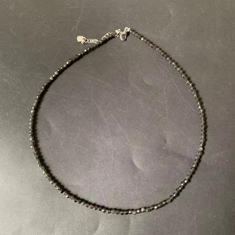 3mm Faceted Natural Stone Necklace with Citrine, Agate, Tourmaline, and Moonstone Beads