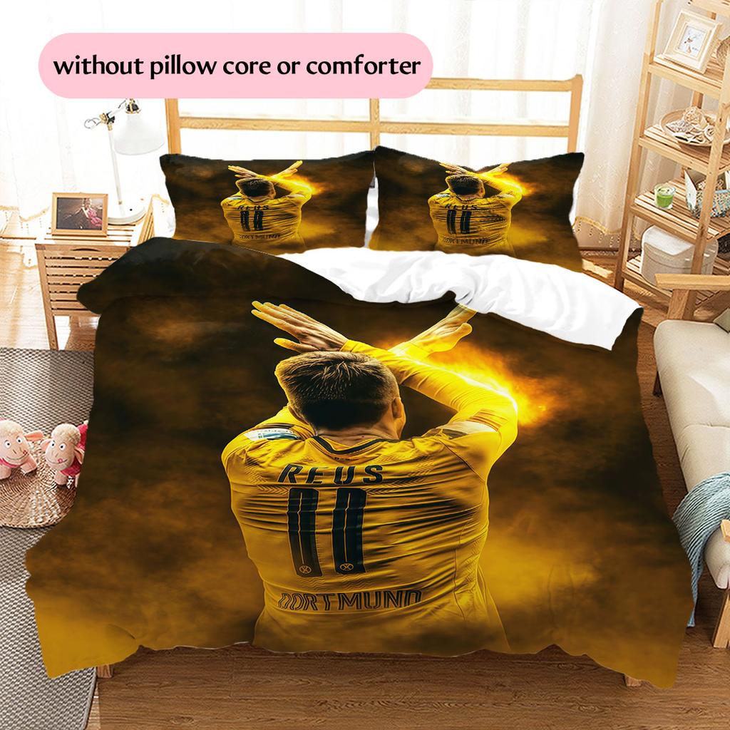 Biancheria da letto con motivo Marco Reus Decorazione per la casa Regalo di compleanno (1 * copripiumino + 2 * federa, senza nucleo),merchandising per fan.