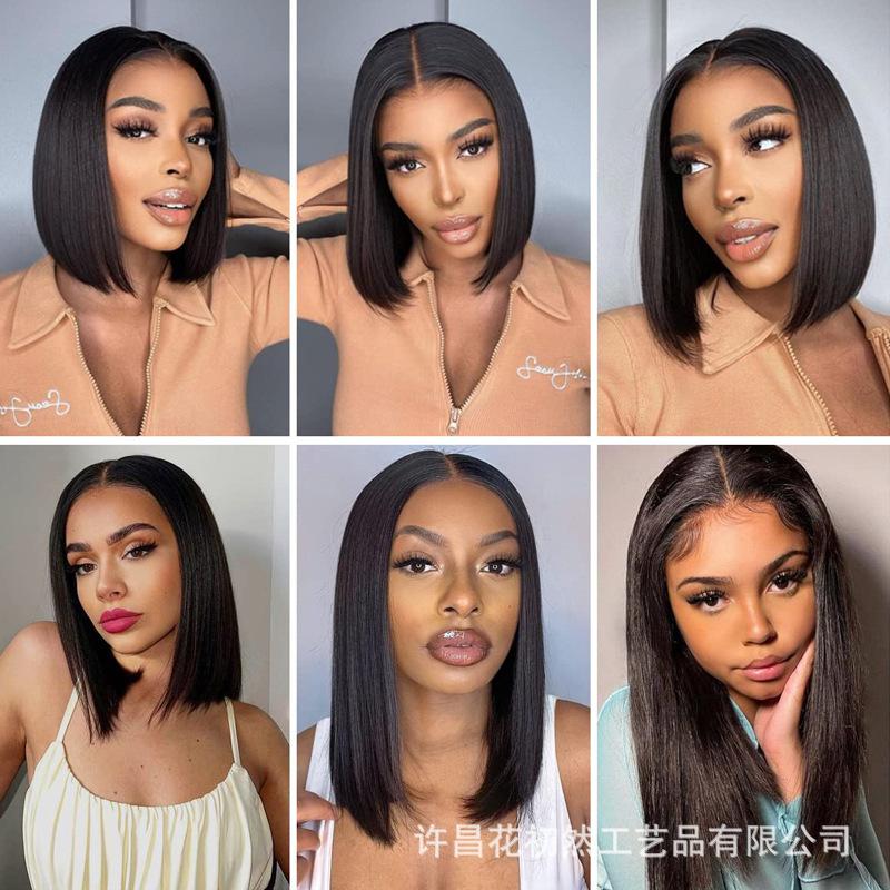 European and American fashion wig BOBO head medium bangs wig head cover Bobo head spot