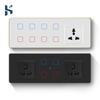 Indian Standard Smart Wall Switch & Socket Combo 6M Glass Touch Light Control WiFi for Tuya Compatible with Smart Life App