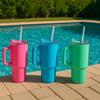Thermal Mug - EXCELLENT HOUSEWARE - 1100ml - Waterproof - Integrated Straw - Ergonomic Handle