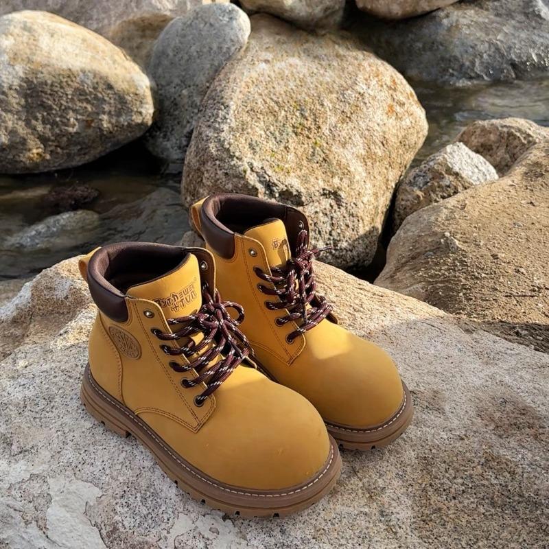 

Early autumn new rhubarb boots fashionable platform Martin boots versatile casual women s shoes short boots 35 верблюд