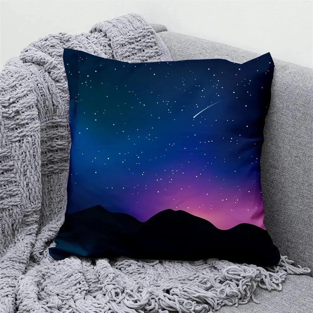 Lyxig Heminredning Kuddfodral Vardagsrum Soffa Kuddfodral Kosmiskt Rymdmönster Kuddfodral