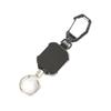 Heavy Duty Alloy Outdoor Retractable Keychain Carabiner Badges Holders Featuring Thick Coated Steel Cable Secure Holding