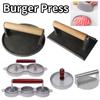 2/3 Cavity Burger Press Square Round Shape Non-Stick Stuffed Hamburger Mold Aluminum Alloy Beef BBQ Meat Press Kitchen Food Mold