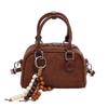 High-end niche bag women's 2025 new fashion messenger bag Korean version retro hand-held bowling bag shoulder bag