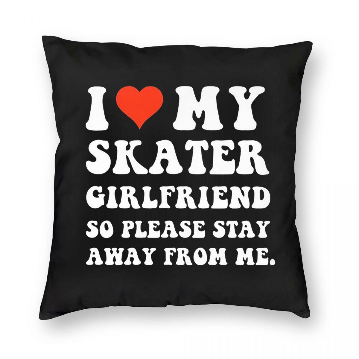 I Love My Hawk Tuah Girlfriend Square Pillowcase Pillow Cover Cushion Throw Pillow for Home Bedroom Car 12x12Inch