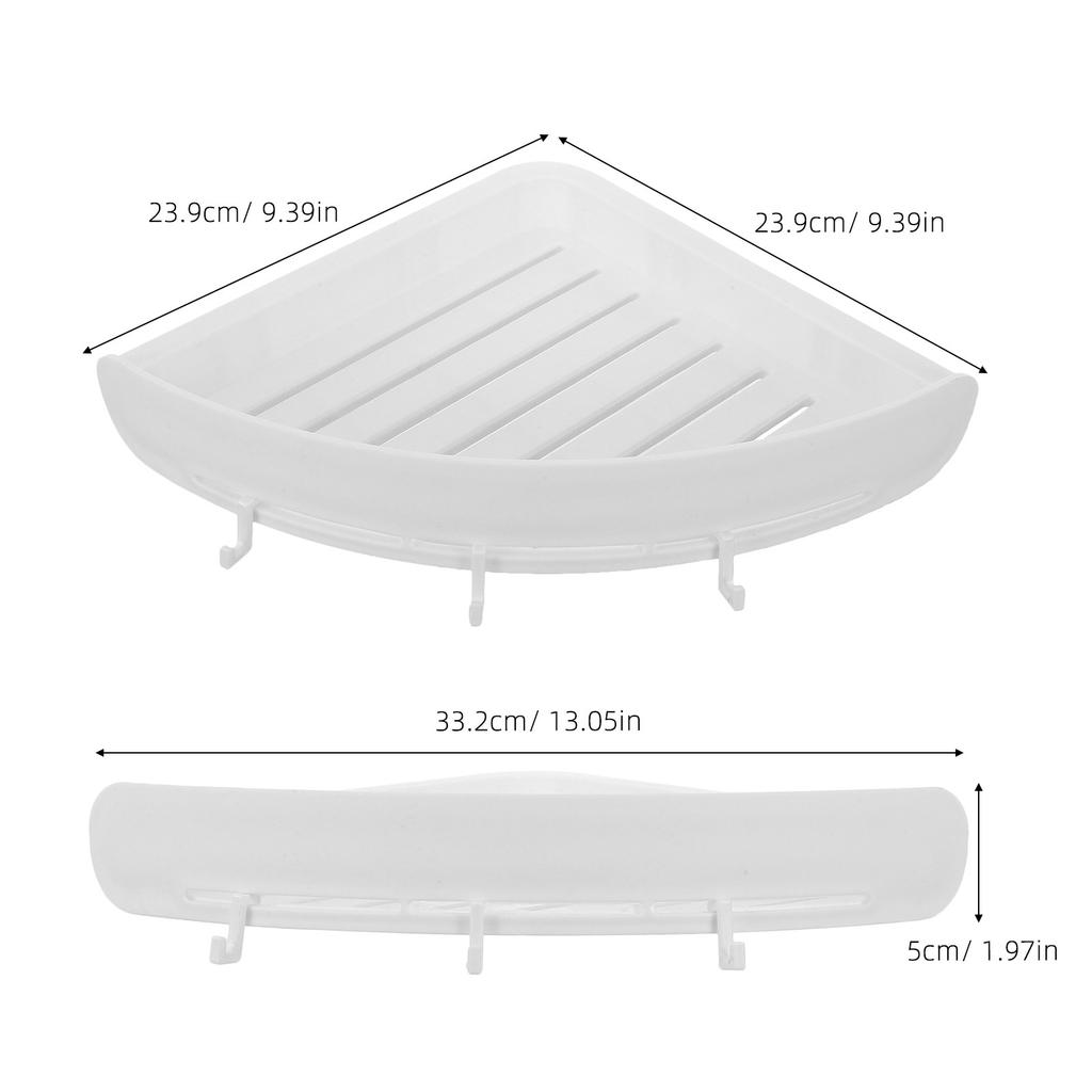 No Drilling Triangle Shower Corner Basket Suction Cup Wall Mounted Storage Shelf for Bathroom Kitchen Toilet Organize Shampoo