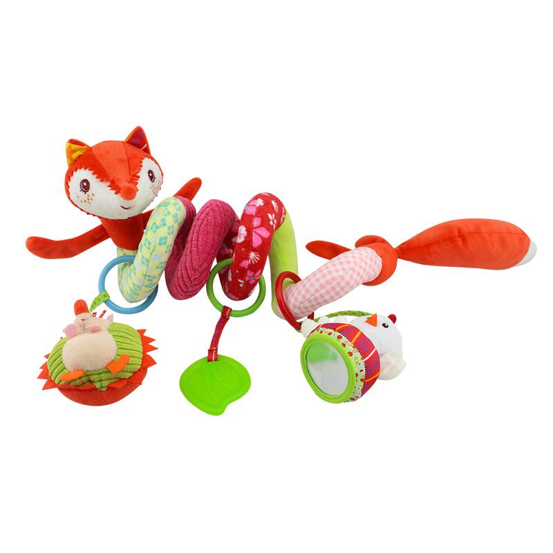 Noworodek śliczne łóżko wózek kreskówka pies wisząca zabawka niemowlę grzechotka chwyć zabawki edukacyjne