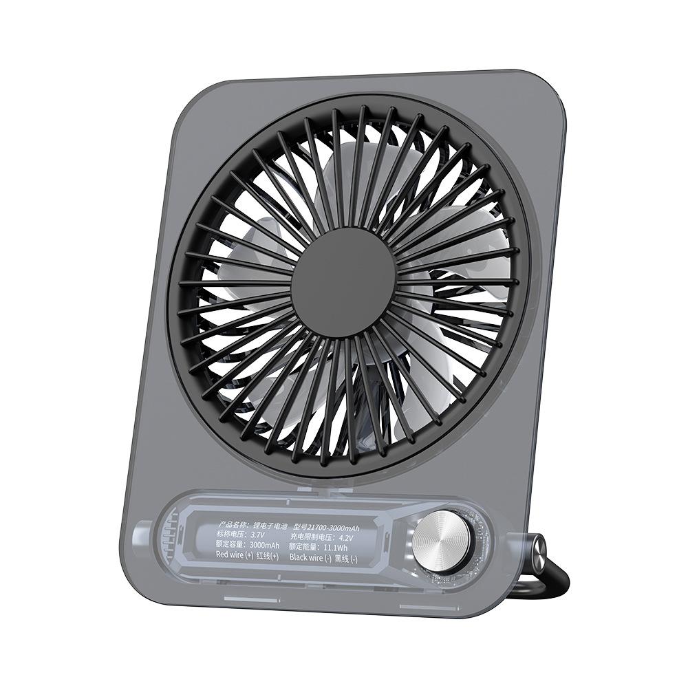 Desk Fan Portable Mini Fan Foldable Desktop Fans With 5 Gear USB Rechargerable Wall Fan Student Desktop Hang Fan For Office Home