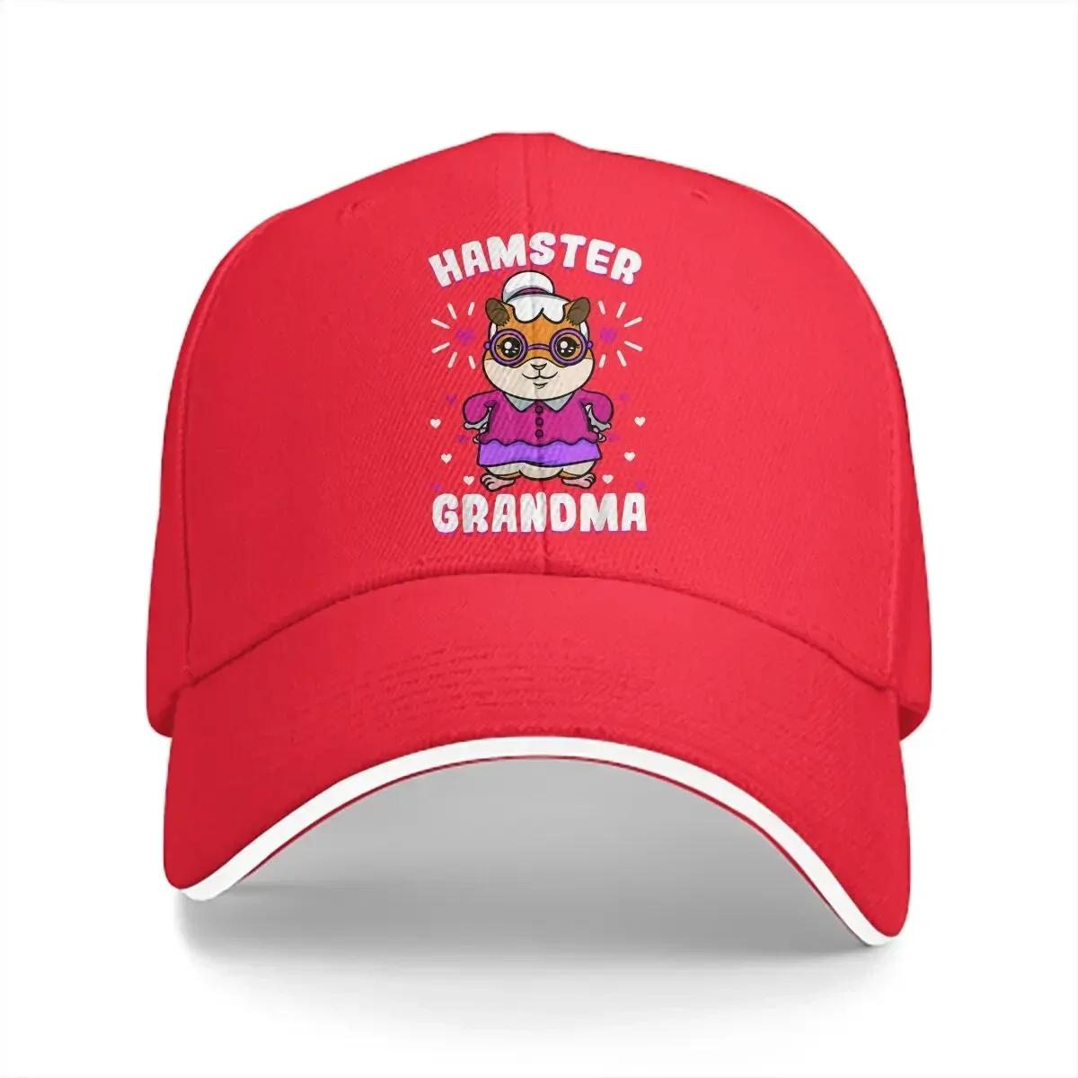 Washed Unisexs Baseball Cap Grandma Syrian Campbells Dwarf Roborovski Granny Sports Snapback Caps Cute Hamster Animal Golf Hats One Size