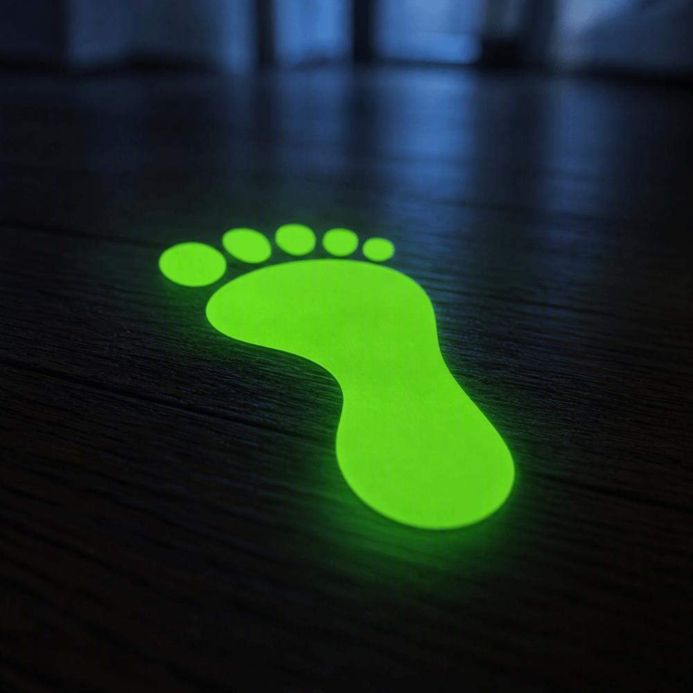 Self-Adhesive 2D Flat Footprint Sticker Waterproof Floor Wall Stickers Bedroom