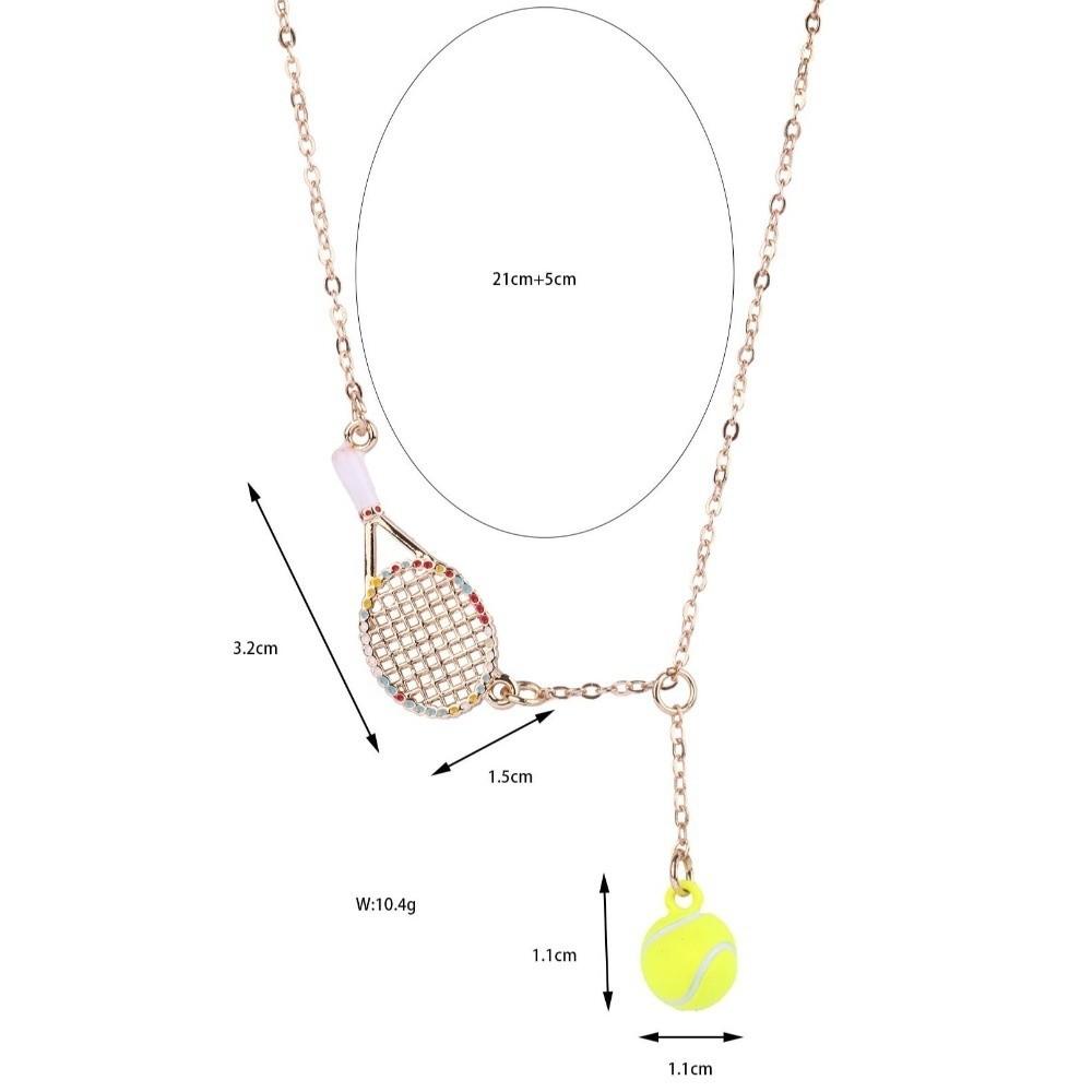 Openwork Design Racket Pendant Necklace Waterproof Sport Necklace Tennis Racket Necklace  Men
