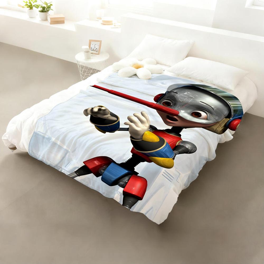 

Movie Pinocchio 3000 Throw Flannel Throw Blanket: Soft Kid-Friendly Warm Anti-Static All Season Washable Couch Bed Home 75x90cm