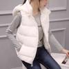 Women's Short Padded Jacket 2026 Autumn Winter New Style Quilted Vest Warm Slimming Detachable Cap Polyester Fiber Zipper