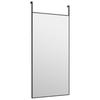 Vidaxl Lustro Na Drzwi, Czarne, 40X80 Cm, Szkło I Aluminium