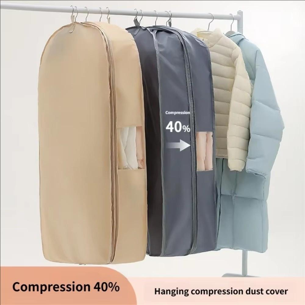Hanging Compression Dust Cover Space Saving Down Jacket Cover Durable Clothes Storage Organizer