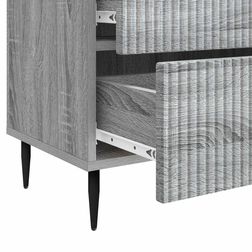 Nightstand Grey Sonoma 62 x 34.5 x 47.5 cm Particleboard