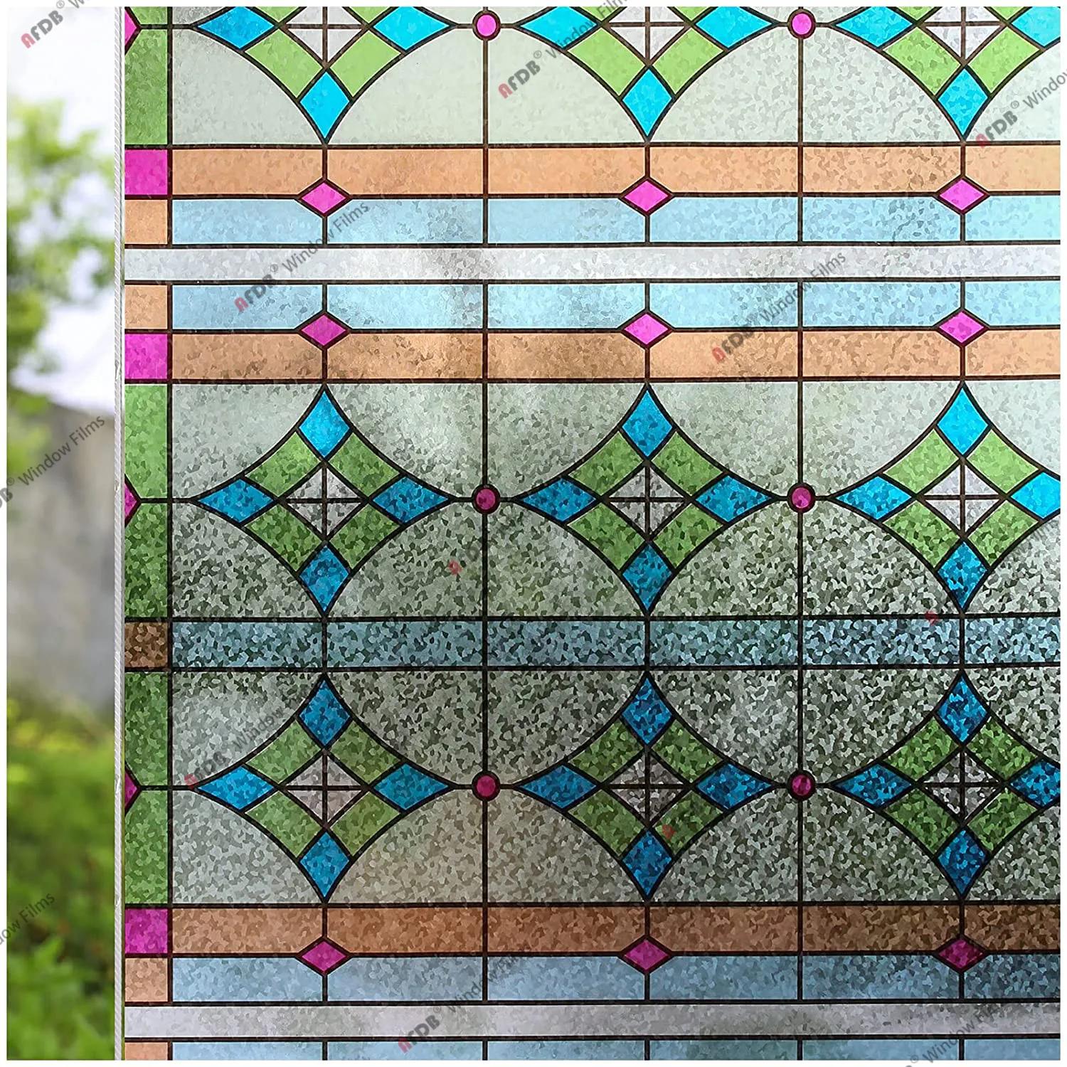 

3D Rainbow Window Film Chameleon Ornament For Home Static Cling Non Adhesive Glass Window Sticker Heat Insulation Glass Decals 30X100 CM