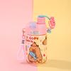 Water bottle explosion Kapibara plastic cup plastic straw cup men and women high value outdoor portable kettle children cartoon