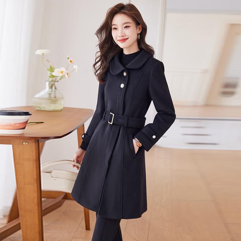 Women's Elegant Wool Blend Mid-length Coat
