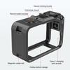 For DJI Osmo Action 6 PULUZ Plastic Cage Vertical-Horizontal Expansion Adapter Frame with Cold Shoe (Black)