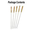 Multipack 5 Stainless Steel Wire Brushes for Cylinder Cleaning Wire Tube Pipe Rust and Dirt Removal Tool Design