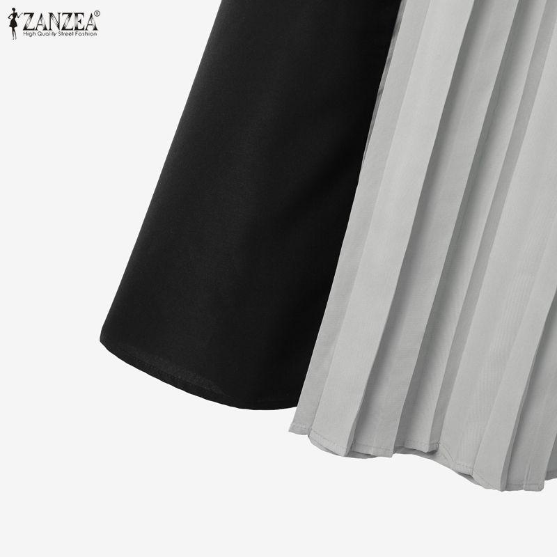 ZANZEA Women Short Sleeve Blouse and Long Skirts Casual Two Piece Suit Sets