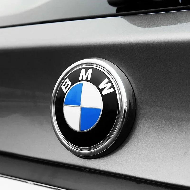 1ks 78mm Zadní znak na kufr pro BMW 51141970248 E53 E66 2 kolíky Stříbrná základna Hliníková nálepka Modrobílá Příslušenství