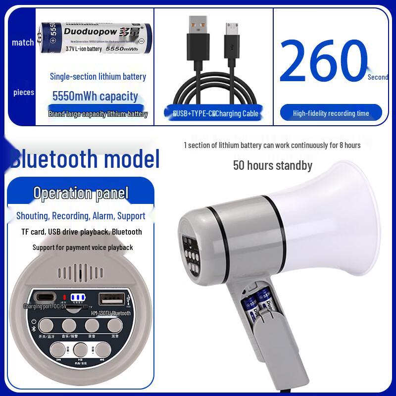 

Brangdy Handheld Megaphone with Bluetooth & Media Playback