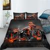 Comfortable Motorcycle Themed Bedding Set 3D Down Duvet Cover 2/3 Pieces for Boys/teenagers/men's Rooms AU180 * 210 Full Size Duvet Cover
