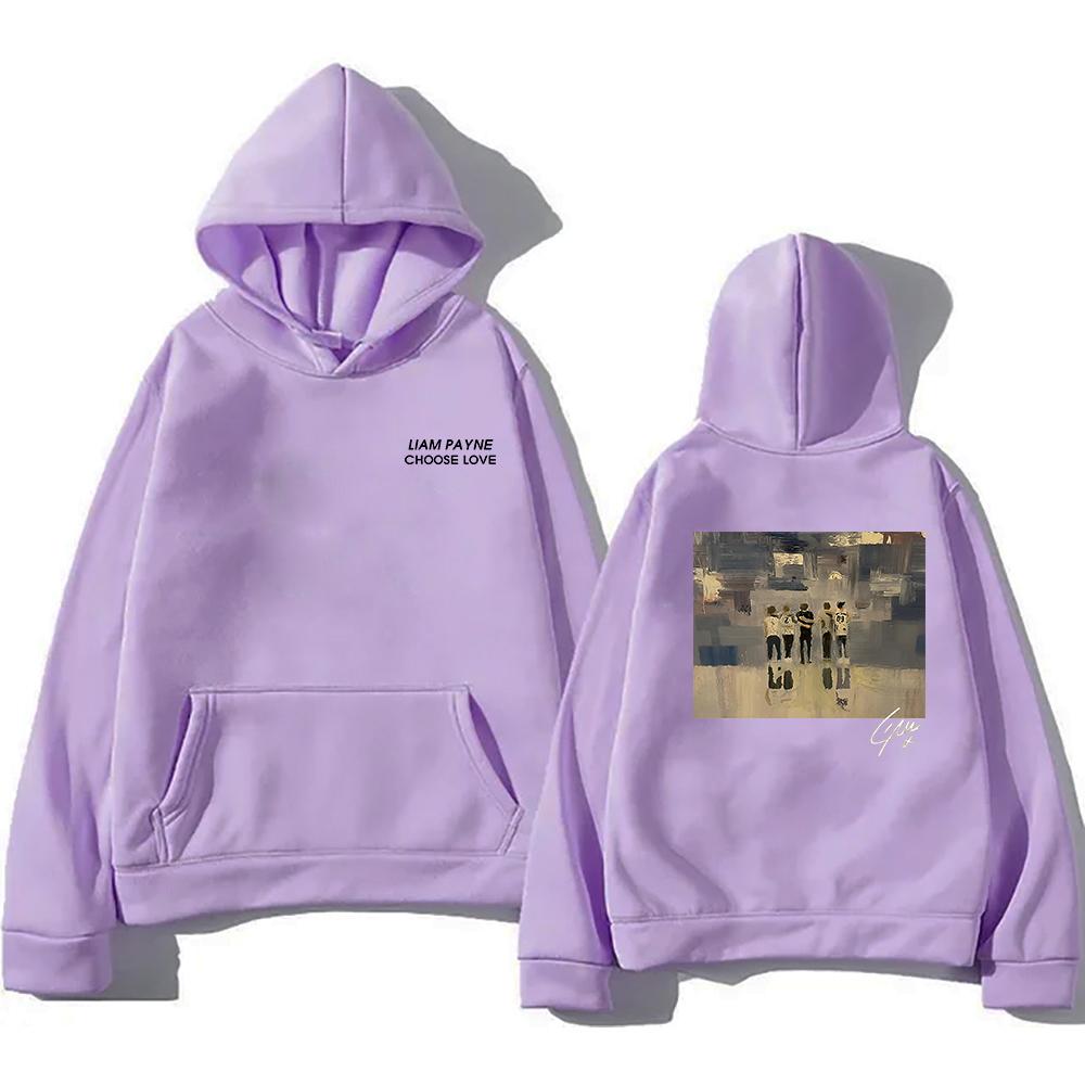 Liam Payne Choose Love Hoodie Mode Herren/Damen Hoodies Harajuku Ästhetik Unisex Winter Fleece Pullover Sweatshirt Vintage