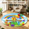Round Rug Custom NameNumberblock Pattern Non Slip Carpet Home Floor Decor