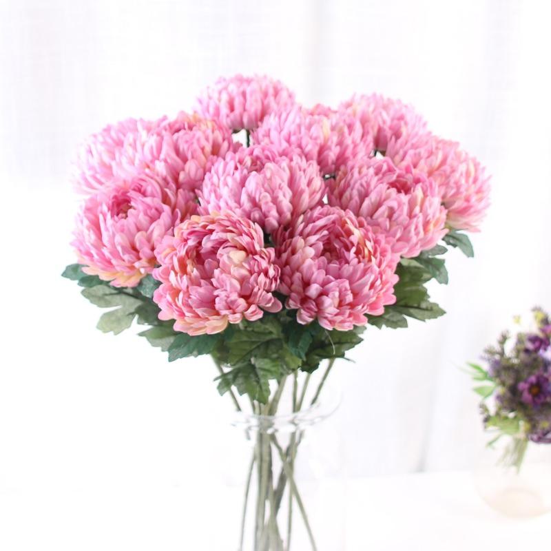 58cm Big Marigolds Chrysanthemum Artificial Flowers Silk Summer Home DIY Wedding Flores Decor