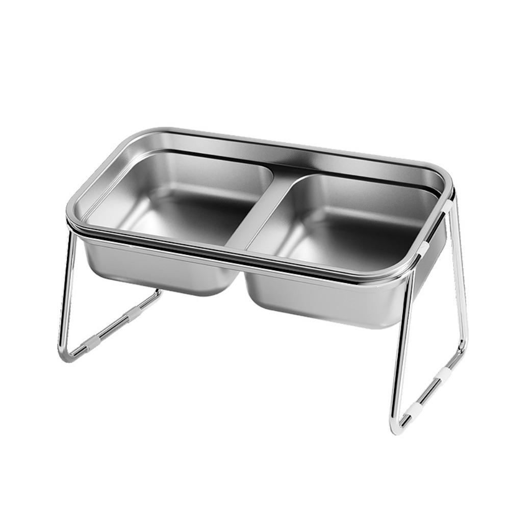 

45 Degree Tilt Stainless Steel Pet Bowl Multi-Purpose High Rack Pet Bowl for Dogs & Cats