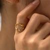 Fashion Silver Color Irregular Open Rings for Women Teens Minimalist Metal  Hollow Adjustable Finger Ring Jewelry Birthday Gifts