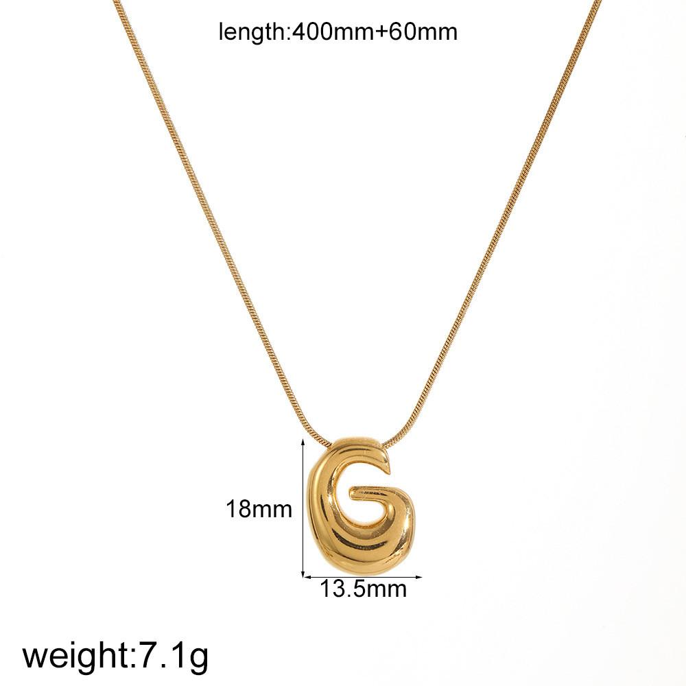 Personalized Gold Stainless Steel Letter Necklace With Diy Name Pendant For Men Women