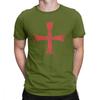 Herren T-Shirt Distressed Kreuzritter Templerorden Kreuz T-Shirts Premium Baumwolle T-Shirt Rundhals T-Shirt Kurzarm Kleidung Übergröße