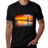 Old Lighthouse Sunset Tshirt Everyday Wear Basic Short Sleeve Top