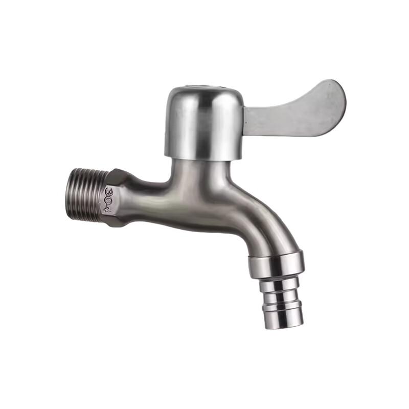 

Stainless Steel Dual-Outlet Faucet with Short Spout