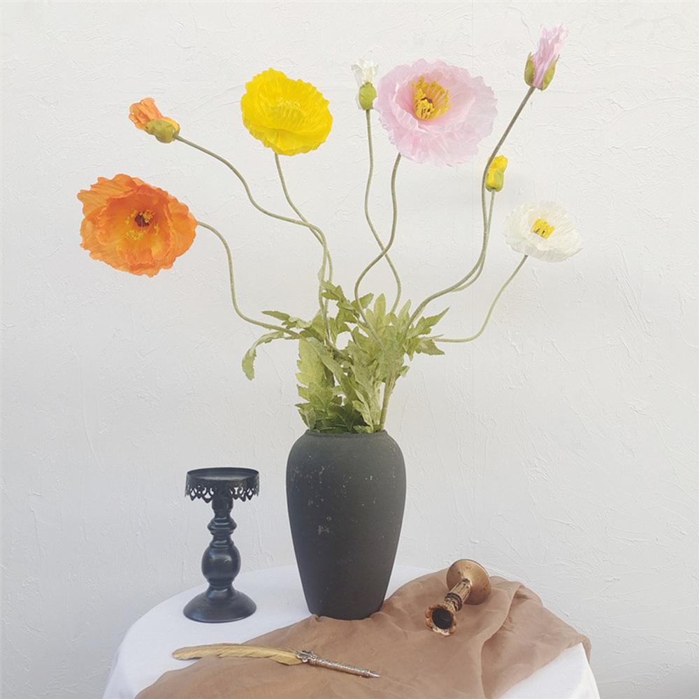 105CM Large Poppy Floral Artificial Flowers Yu Beauty Fake Flower for Wedding Party Bouquet Decor Home Room Vase Flower Supplies