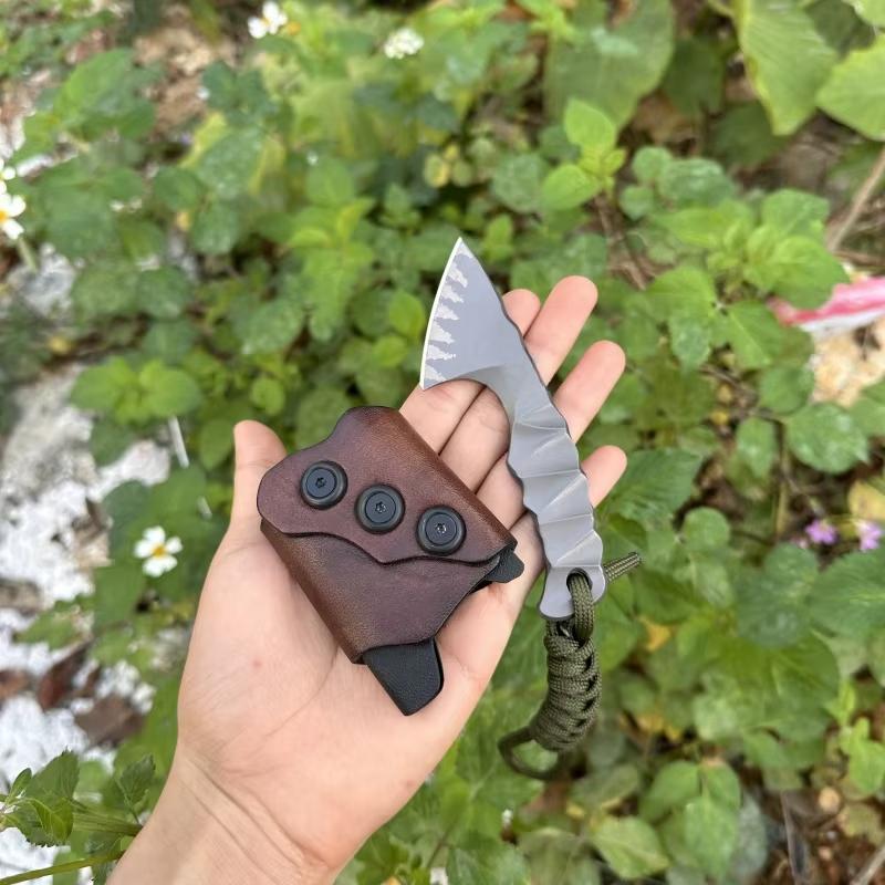Mini Ax D2 Steel Blade Outdoor Camping Wilderness Survival EDC Pocket Knife Tactical Knife Clear Obstacle Knife Boy Gift