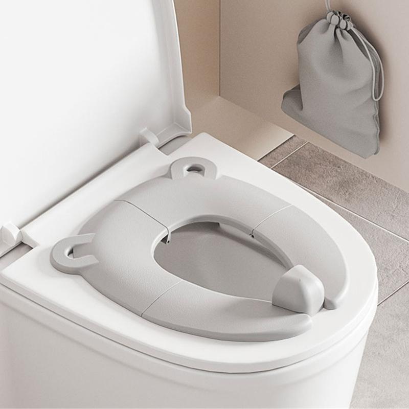 Collapsible Bear Shaped Baby Cartoon Travel Folding Potty Seat Compact Design Easy To Clean Ergonomic Support