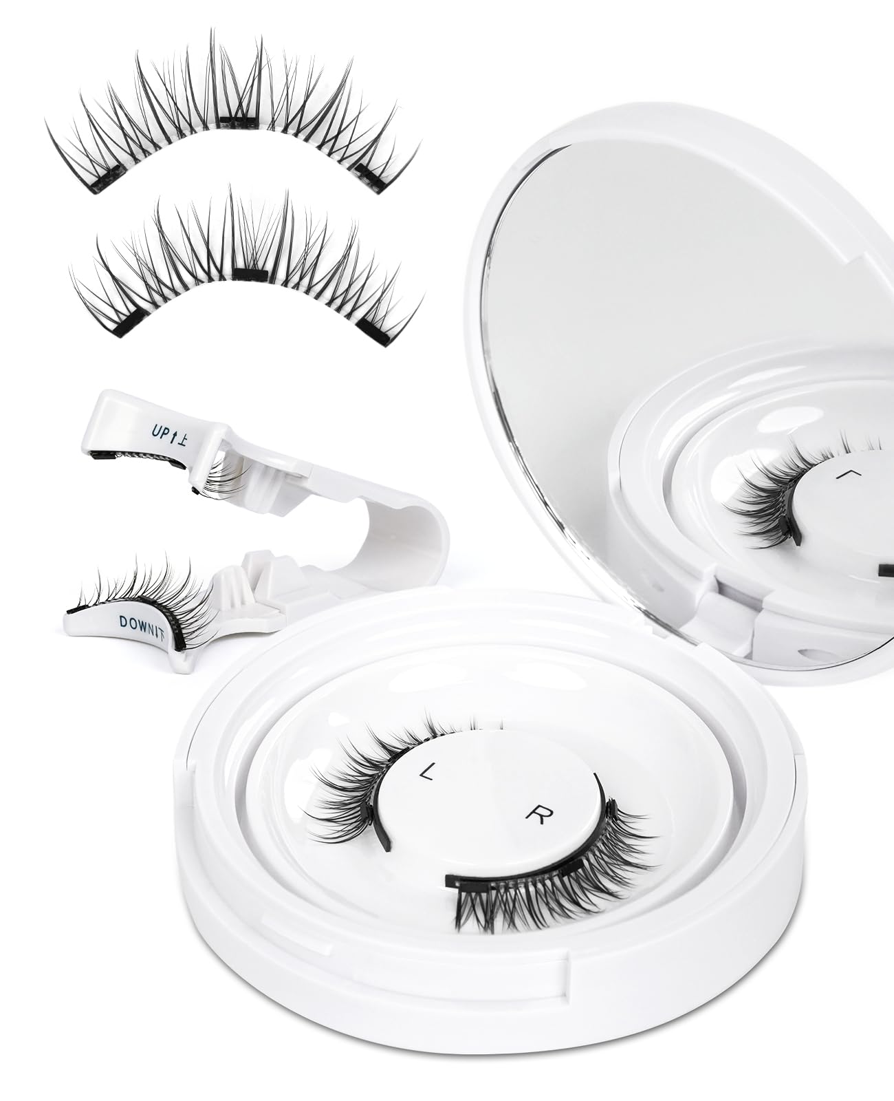 

EMEDA Magnetic False Eyelashes - Reusable, Easy to Apply, No Adhesive Required, Natural Look, Clumped Lashes, Magnetic False Eyelashes, Perfect for