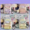 School Girl Nylon Backpack With Design And Multicompartment For Students
