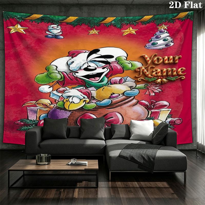 Diddl Custom Name Wall Tapestry Aesthetic Wall Hanging Printed Fabric Blanket Decorative Tapestries for Bedroom Living Room Home Decor